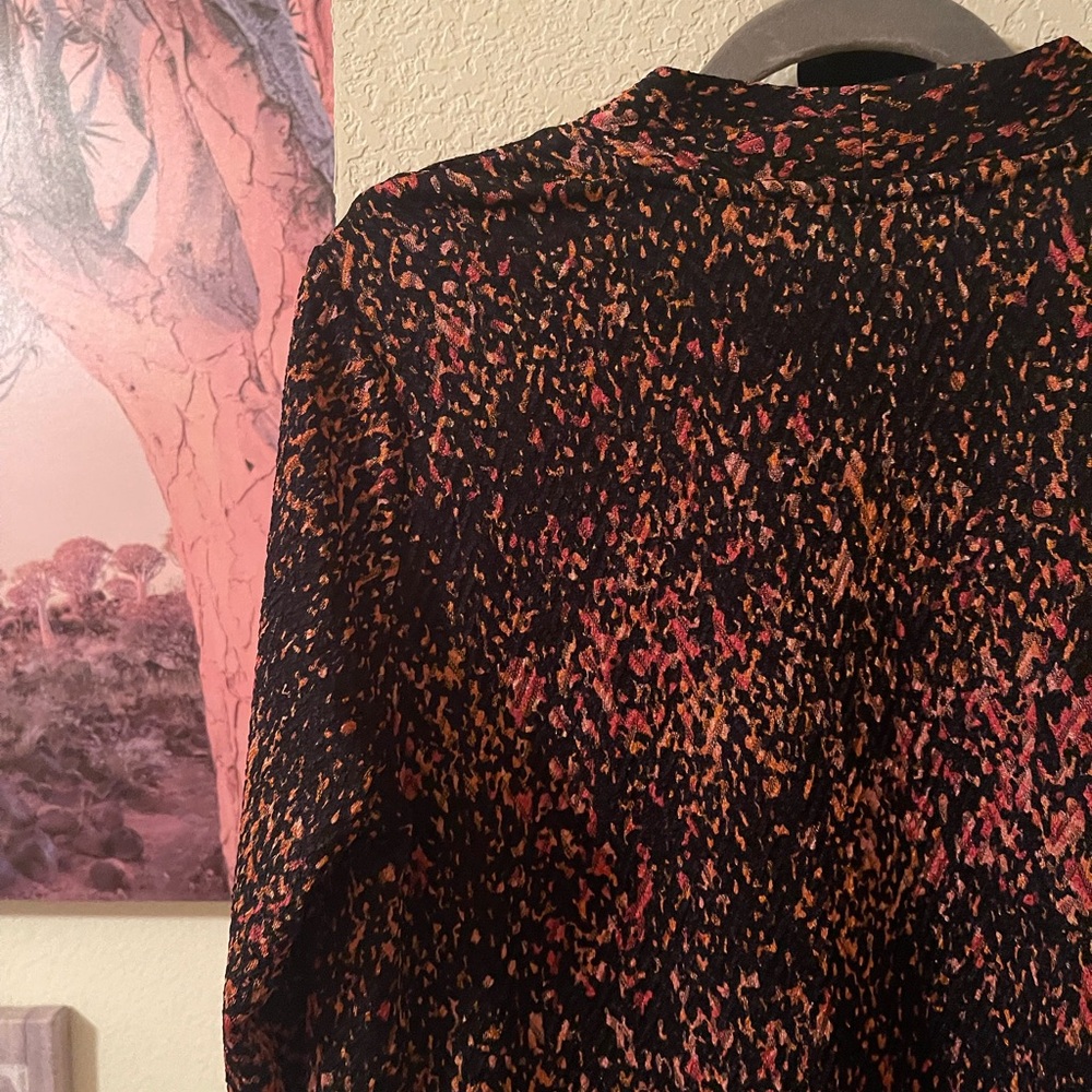 Susan Graver Womens multi colored Patterned cardigan size medium pre-owned - Picture 9 of 11